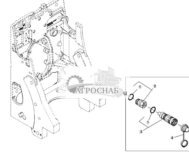 КОМПЛЕКТ ВОЗВРАТНОЙ ЛИНИИ ИЛИ ПОДДОНА ГИДРАВЛИЧЕСКОГО МОТОРА - ST394103 377.jpg